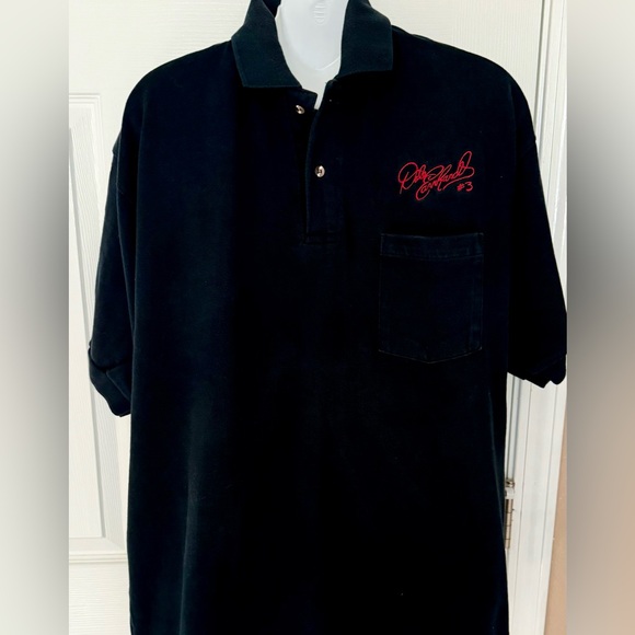Dale Earnhardt #3 “The Intimidator” Black Polo w/Embroidered Signature - Picture 2 of 7